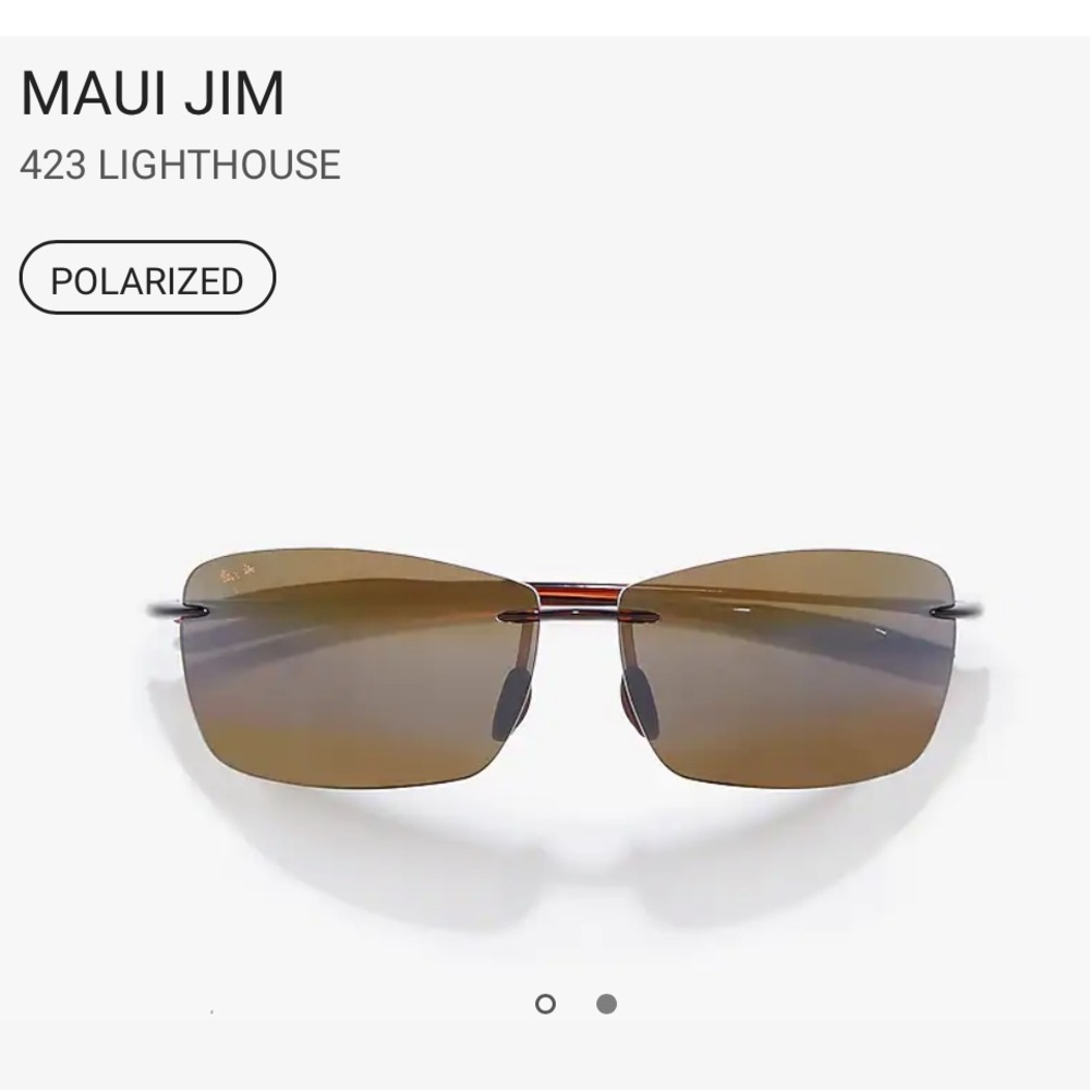 Maui Jim Lighthouse Polarized Rimless Sunglasses